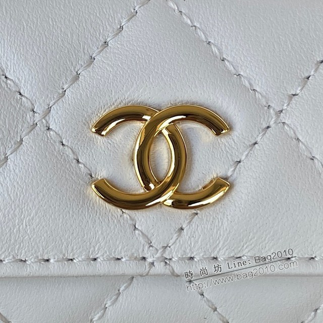 Chanel專櫃22k新品口袋盒子包 AS3017 香奈兒斜挎鏈條肩背包手拎化妝包 djc5358